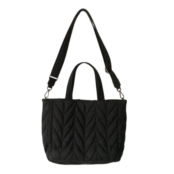 Kate Spade New York Ellie Small Quilted Black Nylon Tote Bag - Picture 5 of 10